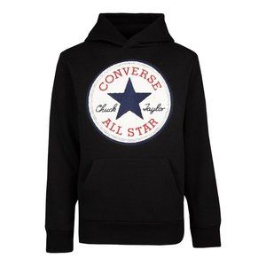 Converse Big Boy Chuck Patch Fleece Pullover Black Hoodie